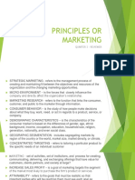 Reviewer Q3 Principles or Marketing