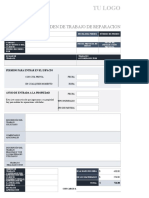 IC Repair Work Order Form Template 27221 - ES