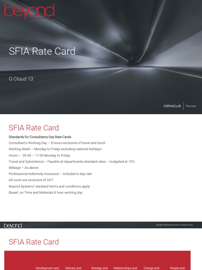 Sfia Rate Card 2022 05 18 0945 PDF Leadership Supply Chain