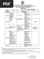 UG Semesters I, II, & III Backlog Time-Table June-2023