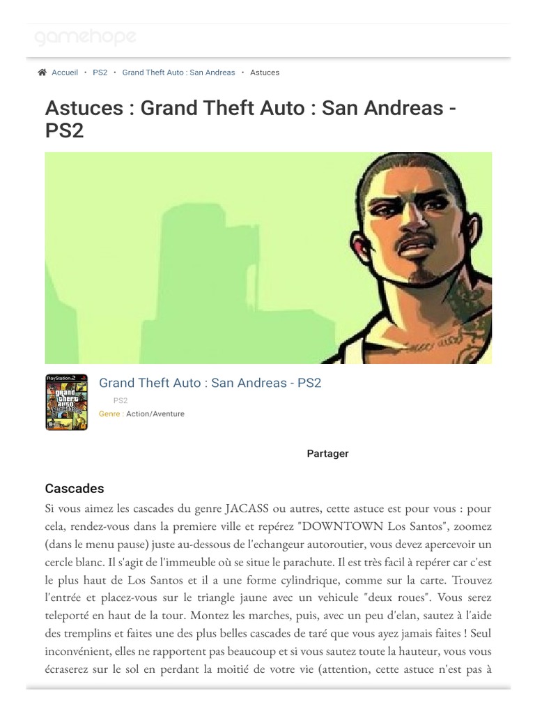 GTA San Andreas : tous les cheat codes Xbox One / Xbox Series, liste  complète des codes de triche 