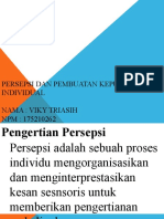 Persepsi Dan Pembuatan Keputusan Individual