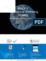 BU7411 International Marketing Strategy: Market Selection and Market Entry Strategy
