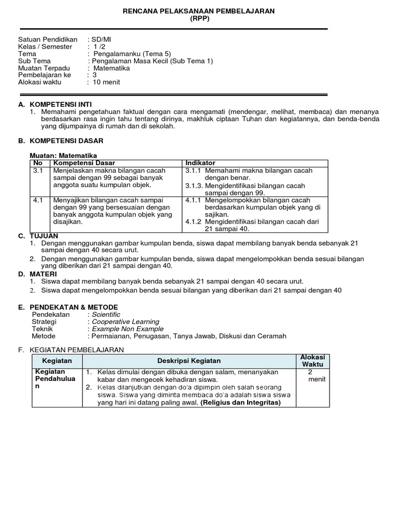 RPP SD | PDF