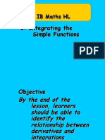 1 Integrating The Simple Functions