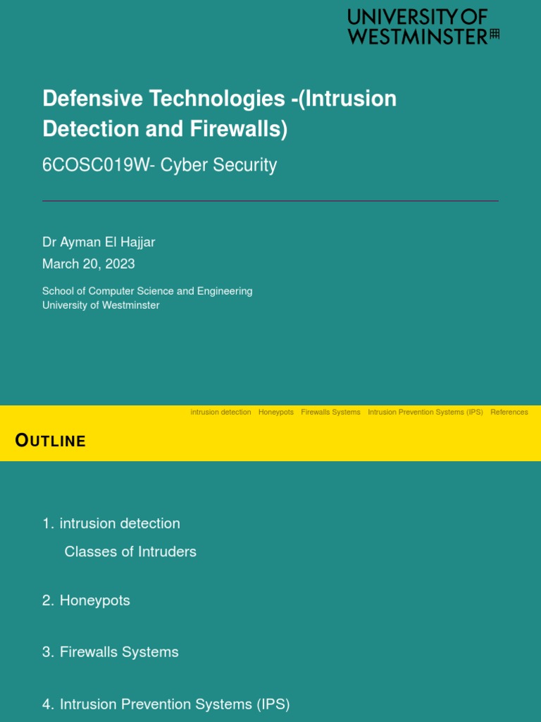 W9 Lec PDF Firewall Proxy Server