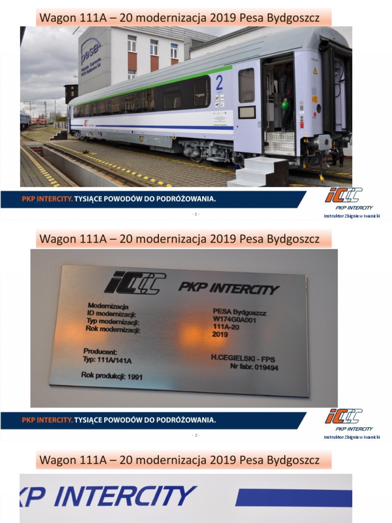 Wagon 111A-20 Modernizacja Pesa 2019 | PDF