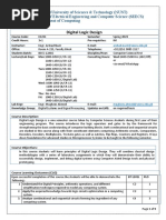 Updated Course Outline EE 221 - Digital - Logic - Design - Spring - 2023