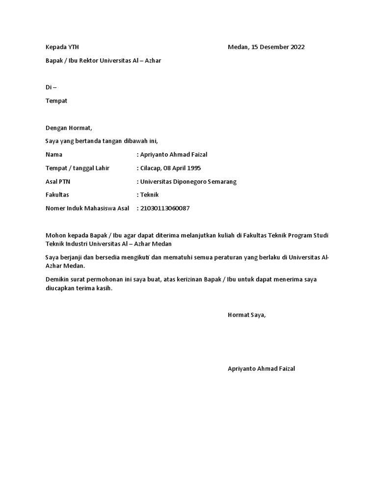 Surat Pernyataan | PDF