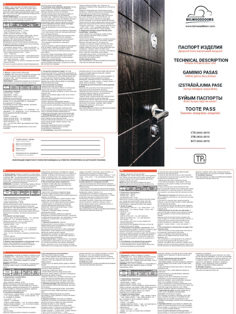 Entry Doors - Belwooddoors | PDF