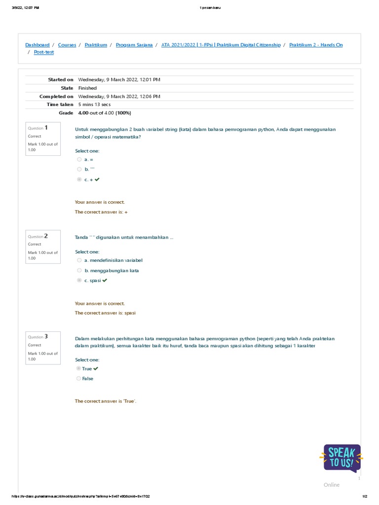 Post-Test m2 | PDF