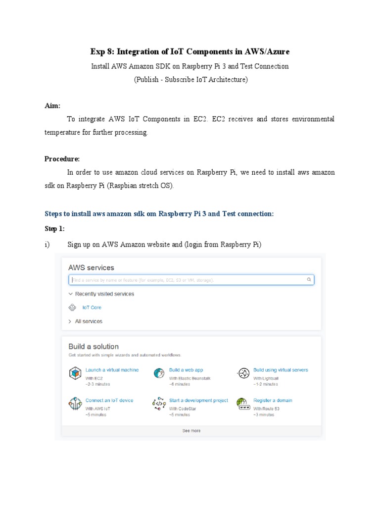 Integrating Raspberry Pi with AWS IoT | PDF