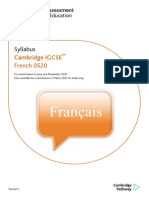 French IGCSE 2021-syllabus