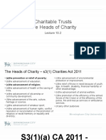 LLB Lecture 10.2 - Charitable Trust The Heads of Charity