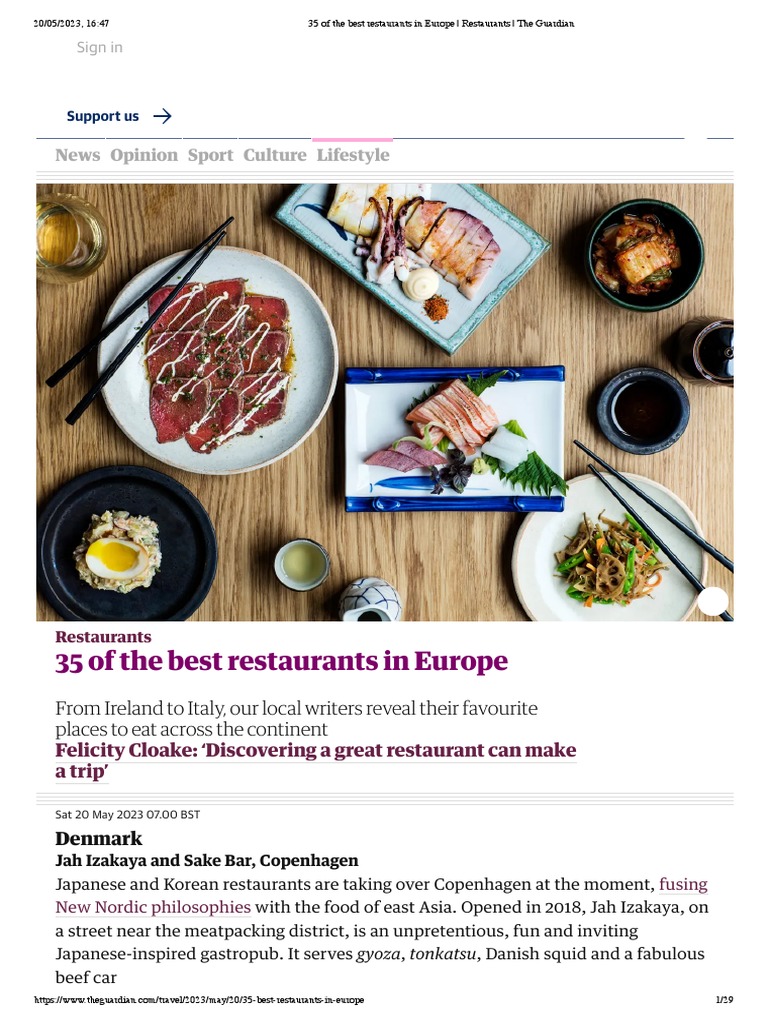 35 of the best restaurants in Europe _ Restaurants _ The Guardian PDF