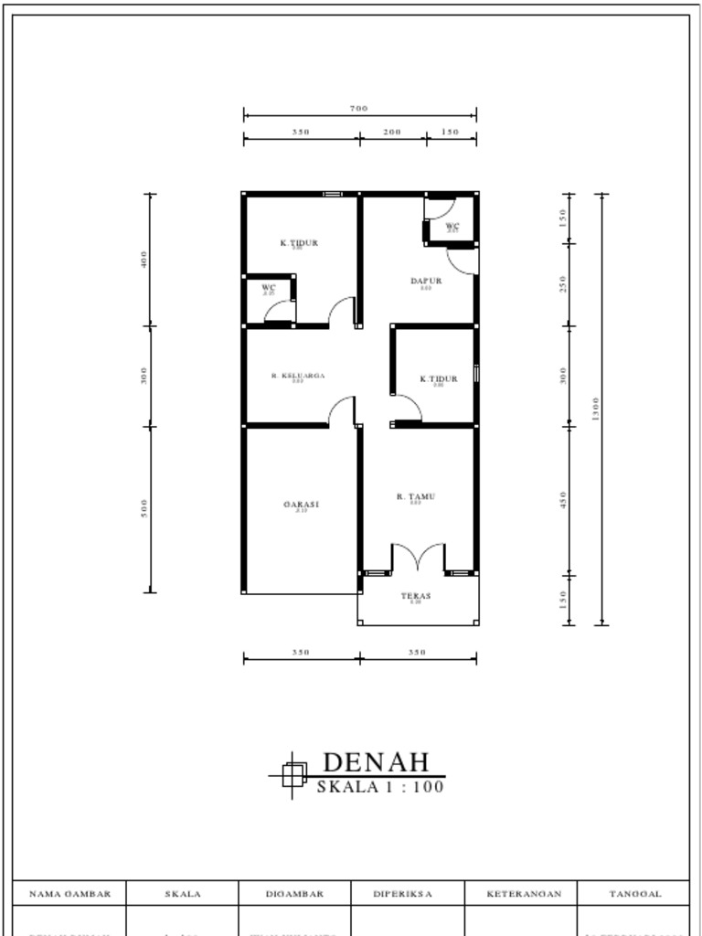 Contoh Denah Rumah Minimalis | PDF