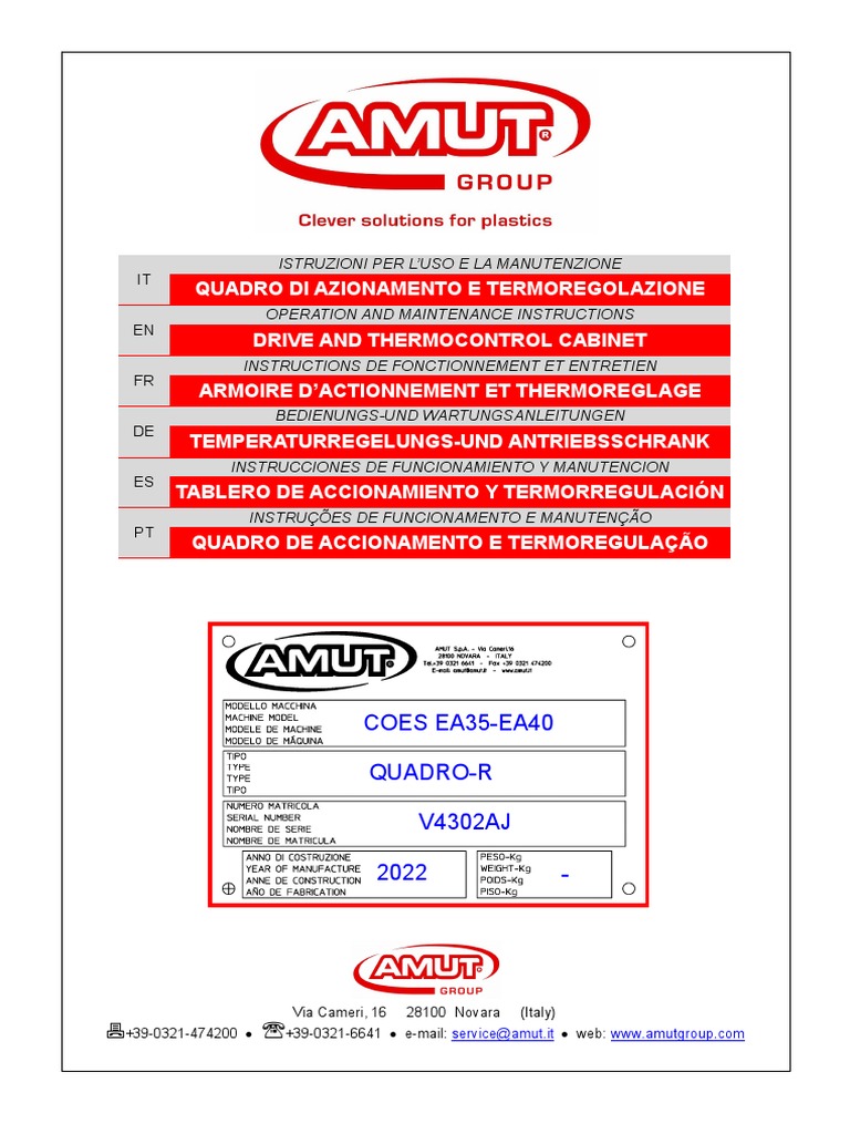 7 - Drive and Thermocontrol Cabinet (Coes Ea35-Ea40) | PDF