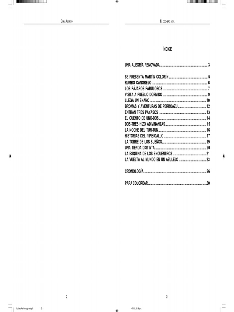 Personajes y resumen de El Cochero Azul | PDF | Cuba