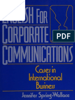 English For Corporate Communications - Cases in International Business