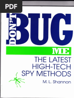 Dont Bug Me The Latest High-Tech Spy Methods (M.L. Shannon)