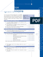 Training Evaluation Questionnaire