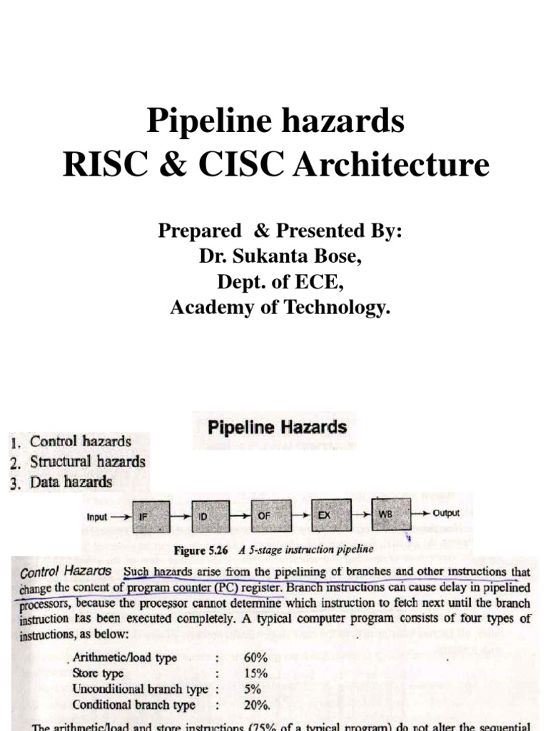 Pipeline hazards RISC & CISC | PDF
