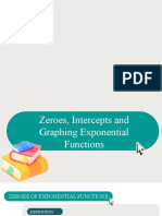 Zeroes Intercepts and Graphing Exponential Functions