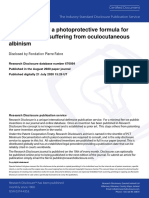 RD676084-Development of A Photoprotective Formula For African People Suffering From Oculocutaneous Albinism