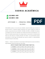 Atividade 1 - Pesquisa Operacional - 52 2023