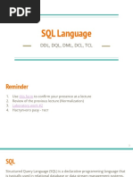 Lecture #5. SQL Language