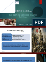 Diapositiva de Derecho Laboral Fuentes - Principios