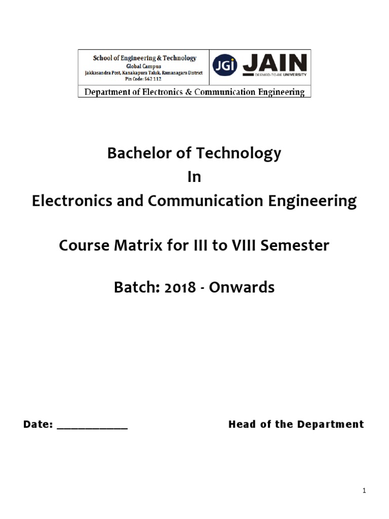 ECE Engineering Course Matrix Overview | PDF | Embedded System ...