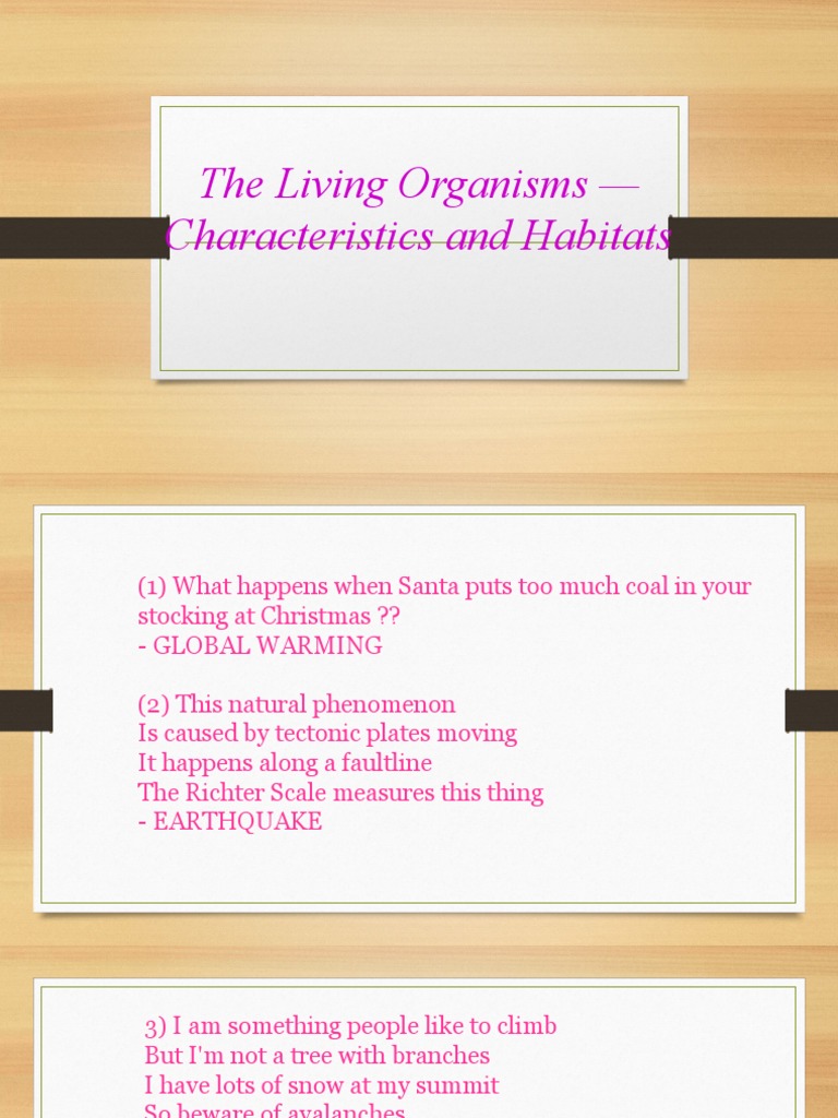The Living Organisms CLASS 6 PDF