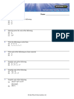 Worksheet: Index Laws I: Name