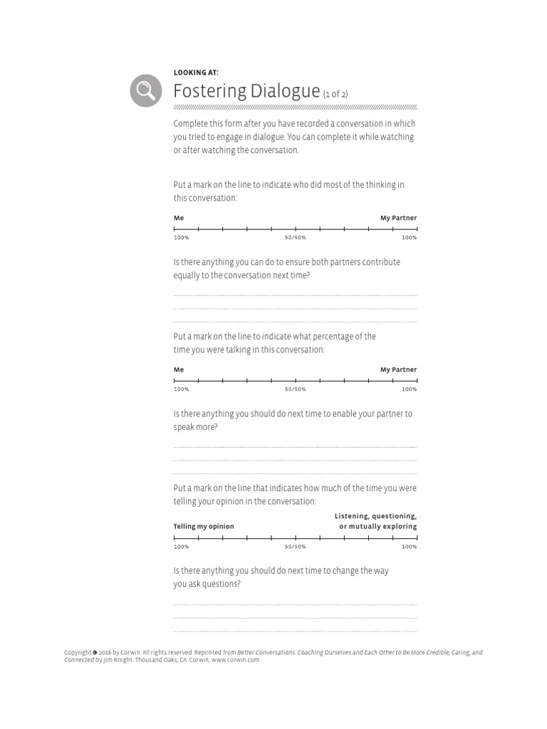 04 Fostering Dialogue 1 of 2 - Looking at | PDF | Career & Growth
