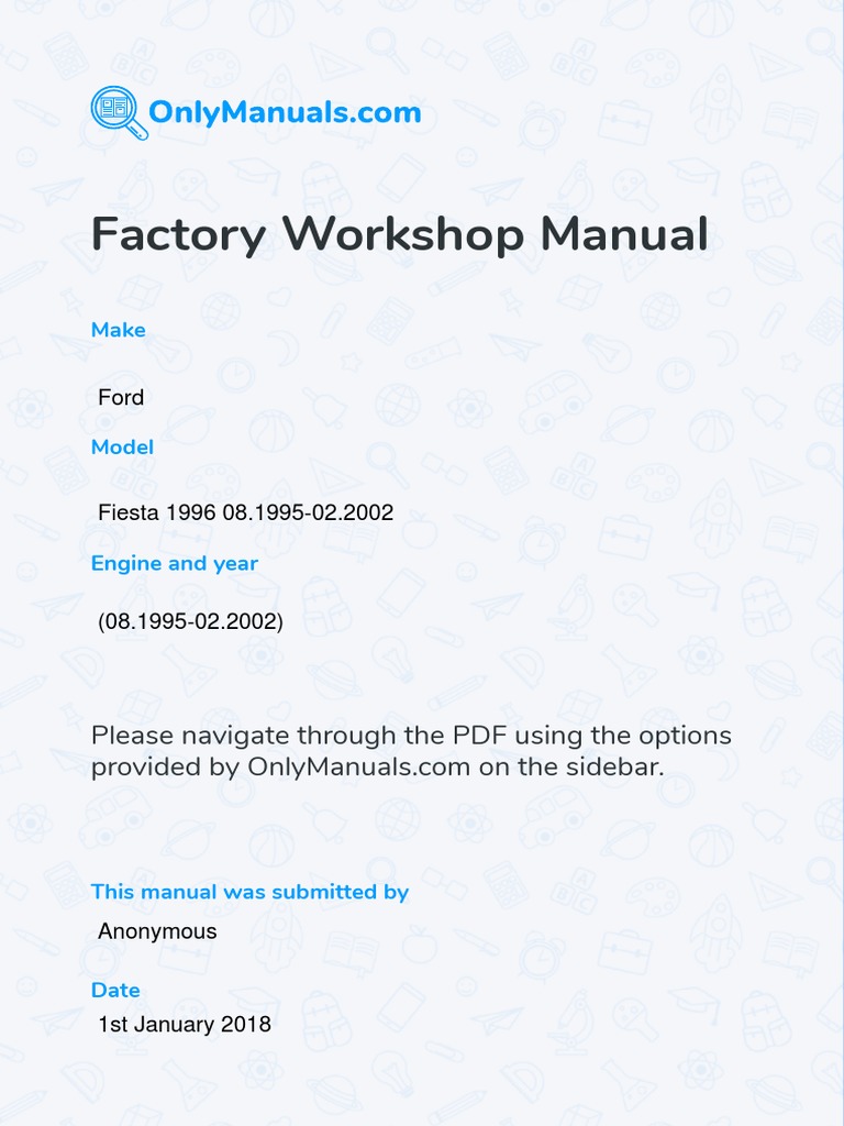 FORD FIESTA 2004 MANUAL FREE DOWNLOAD visual data 5
