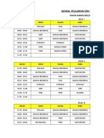 Jadwal Pelajaran Revisi Baru