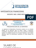 0 Presentacion 1 Matematicas Financieras