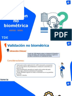 Validacion No Biometrica - Ventas