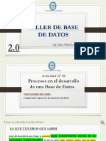 Actividad 2 PDF Taller de Base de Datos Proceso en El Desarrollo de La DBF