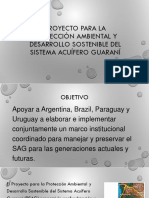 Proyecto para La Protección Ambiental y Desarrollo Sostenible Del Sistema Acuífero Guaraní