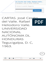 Cartas. José Cecilio Del Valle. Rafael Heliodoro Valle. Universidad Nacional Autónoma DL Honduras Tegucigalpa, D. C, 1963.