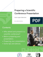 Preparing A Scientific Conference Presentation