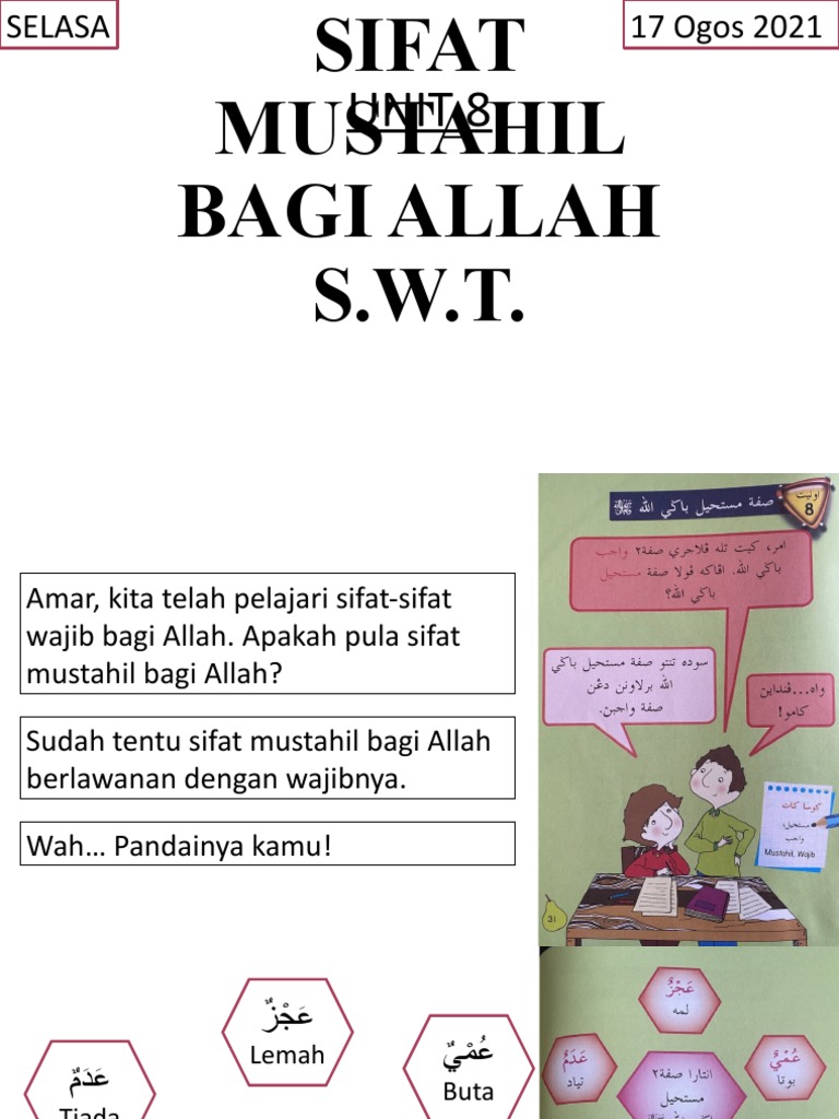tuliskan 4 sifat mustahil bagi allah
