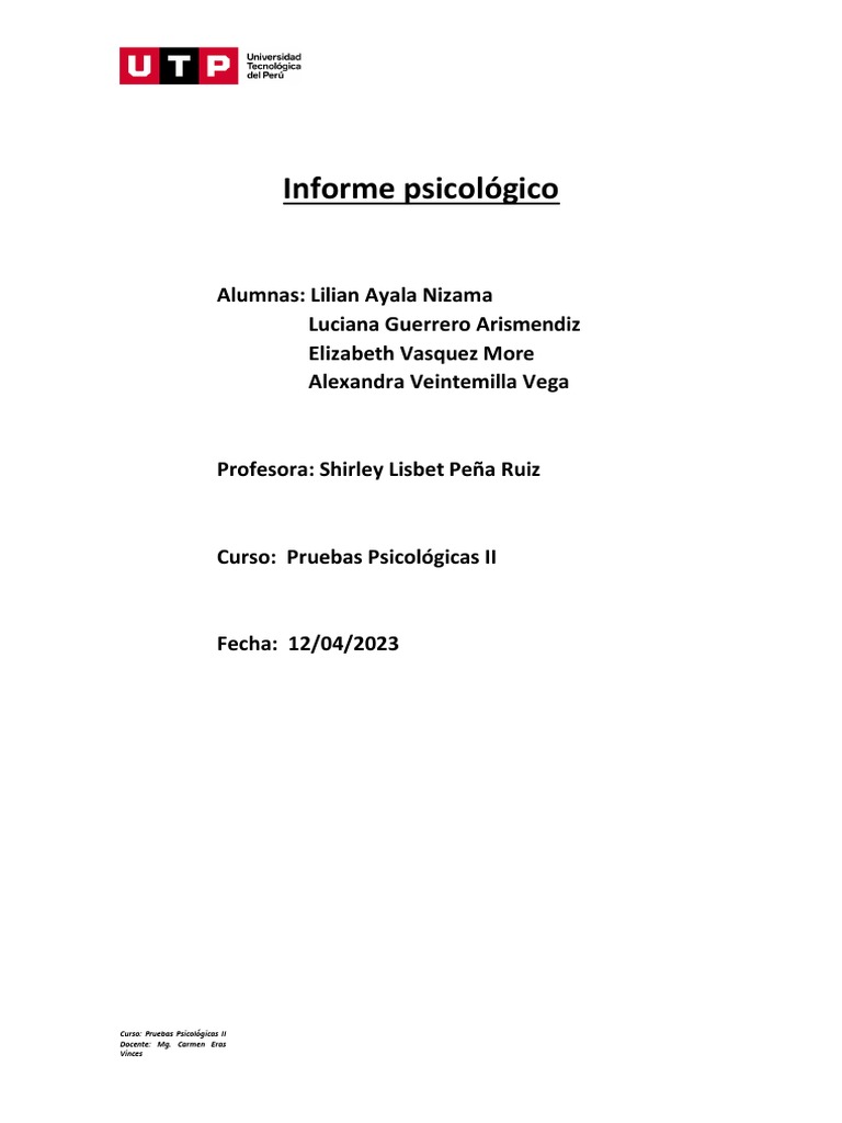 Informe Cattell 2 Final | PDF | Cociente de inteligencia | Cognición