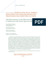 Autodeterminación Ámbito Educativo Adolescentes TEA