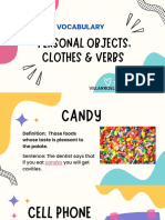 Personal Objects, Clothes and Verbs