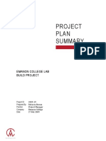 Project Plan Summary - Lab Build