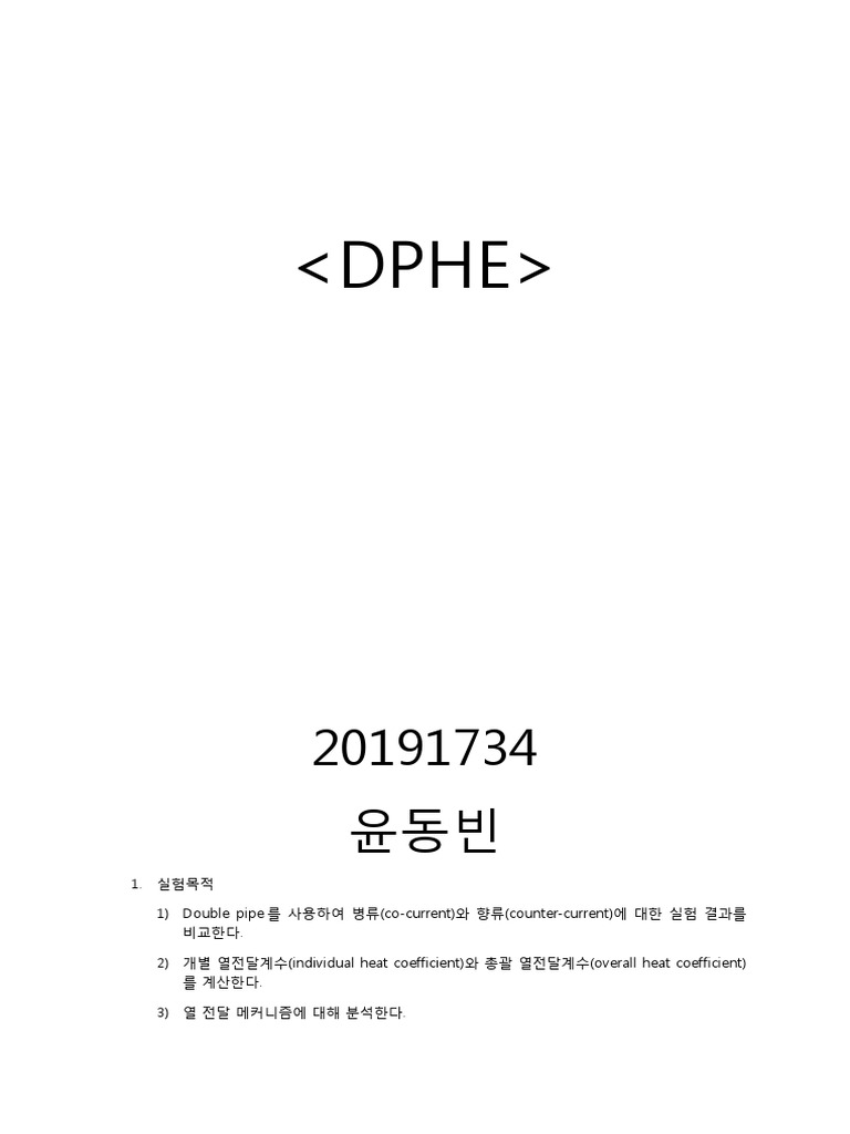 윤동빈 DPHE 예비보고서 원본 | PDF