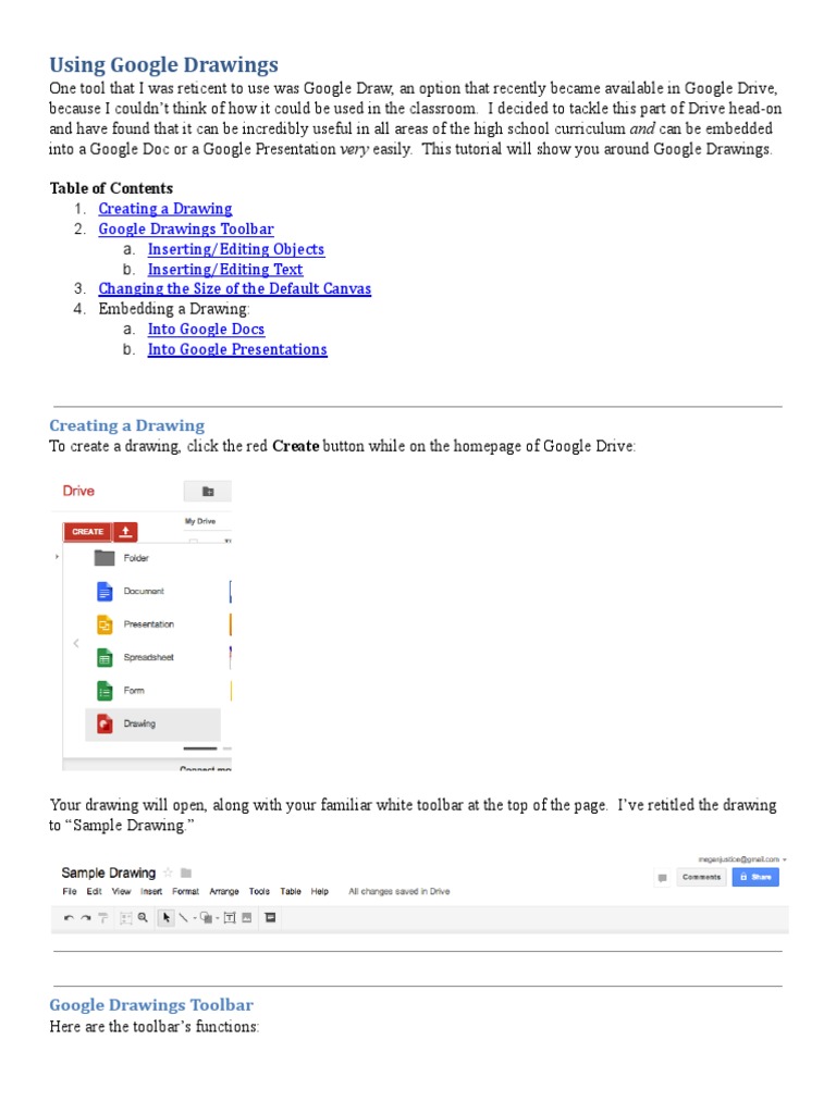 Google Drawings: Canvas Size Guide | PDF | Button (Computing) | Computing